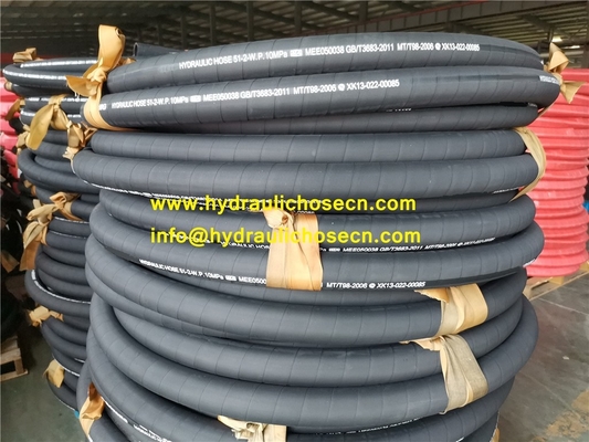 China Hydraulic rubber hose R1, R2, 4SH, 4SP, High pressure rubber hose, Rubber hose supplier