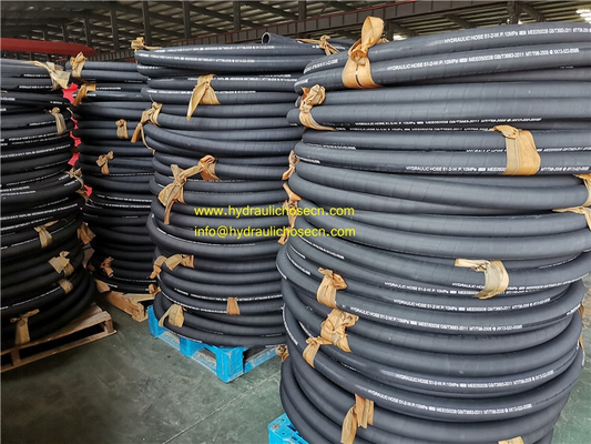 China Hydraulic hose, EN856 4SP, EN856 4SH, SAE 100 R1, SAE 100 R2, SAE 100 R12, High pressure rubber hose supplier
