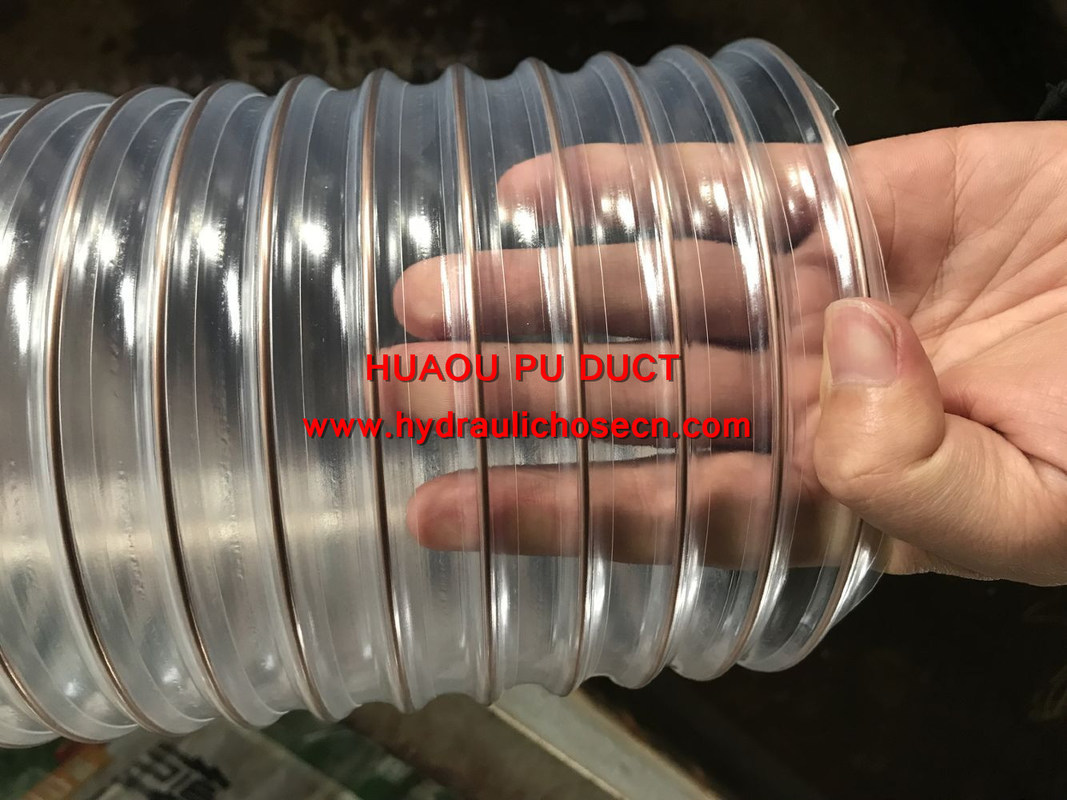 PU DUCT HOSE / Ducting hose/ Flexible PU Steel Wire Spiral Venilation