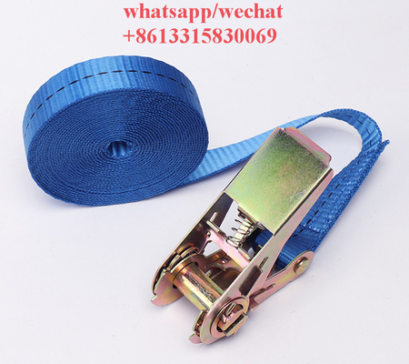 China High Quality Polyester Nylon Ratchet Strap Tie Downs Ratchet Lashing For Cargo Transporting supplier