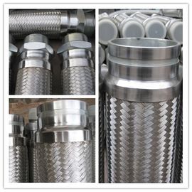 China Stainless steel flexible hose / Flexible Metal hose / Double wire braided victaulic pipe supplier