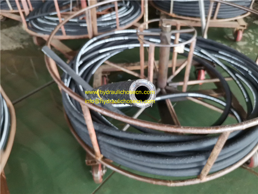 China Hydraulic hose  EN856 4SP, EN856 4SH, SAE 100 R1, SAE 100 R2, High pressure rubber hose supplier