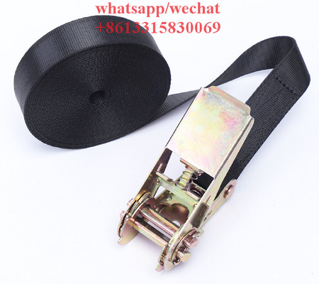 High Quality Polyester Nylon Ratchet Strap Tie Downs Ratchet Lashing For Cargo Transporting supplier