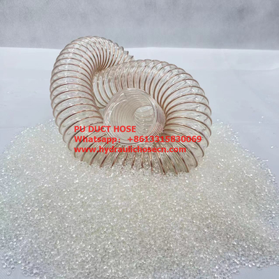 Flexible PU steel wire spiral hose / Air duct hose / flexible plastic dust hose supplier