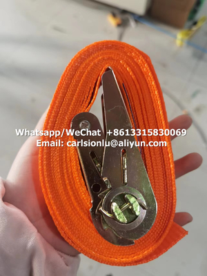 Orange color Galvanised steel Rachet straps length 5 Meters supplier