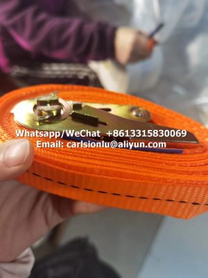 Orange color Galvanised steel Rachet straps length 5 Meters supplier