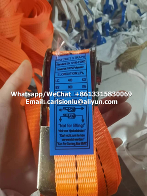 Orange color Galvanised steel Rachet straps length 5 Meters supplier