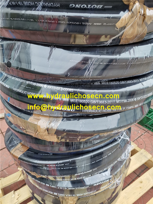 Hydraulic hose EN856 4SP, EN856 4SH, SAE 100 R1, SAE 100 R2, High pressure rubber hose supplier