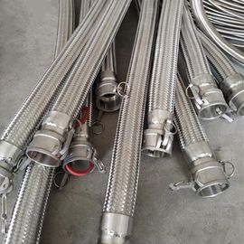 Flexible metal hose assembly / stainless steel flexible hose flange fittings assembly supplier