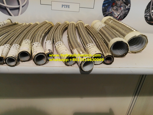 Stainless steel wire braid Teflon hose, PTFE hose, stainless steel ptfe hose supplier