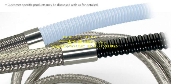 Stainless steel wire braid Teflon hose, PTFE hose, stainless steel ptfe hose supplier