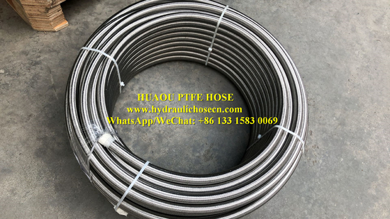 SS316 Wire Braiding Stainless Steel Teflon Hose for Chemical and Solvent Resistance in Industrial Applications supplier