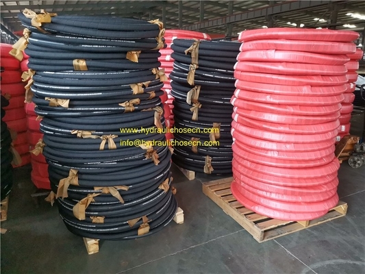 Black Hydraulic Hose for Heavy-Duty Applications Meets Or Exceeds SAE 100R2AT Requirements supplier