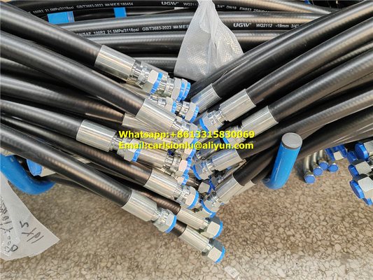 2 High Tensile Steel Wire Braids Reinforced Rubber Hose for High Pressure Water Systems supplier