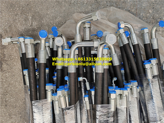 Black High Pressure Hose with Temperature Range -40C To 121C Meets Or Exceeds SAE 100R2AT Certifications supplier
