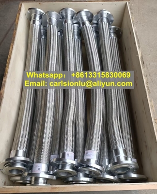 High Temperature Flexible Metal Hose -192 Centigrade with SS316 Stainless Steel Wire Braid 1/4 Inch supplier