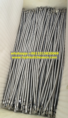 High Temperature Flexible Metal Hose -192 Centigrade with SS316 Stainless Steel Wire Braid 1/4 Inch supplier