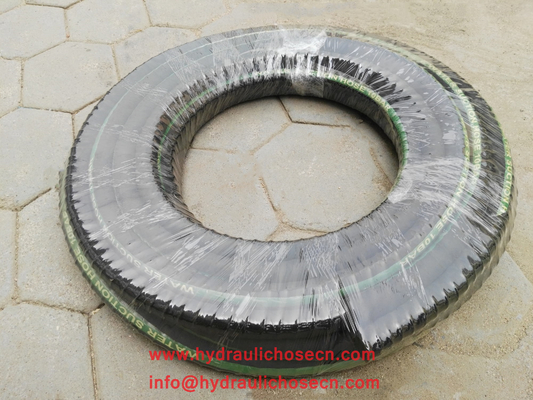 Black Smooth Synthetic Rubber Water Suction Discharge Hose -20C 80C Temperature Range for Industrial Applications supplier