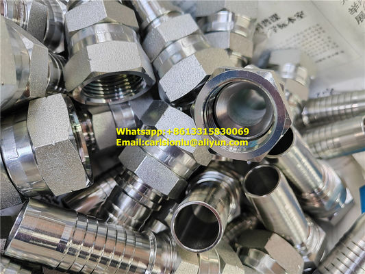 Customizable Fittings Couplings for All Types of Hydraulic Hoses METRIC Standard Crimping Installation supplier