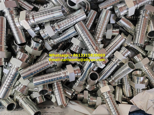 Customizable Fittings Couplings for All Types of Hydraulic Hoses METRIC Standard Crimping Installation supplier