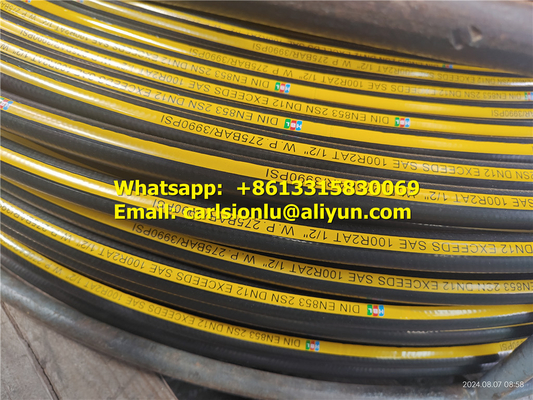 Hydraulic Rubber Hose with High Tensile Steel Wire Reinforcement SAE 100 R2AT/DIN EN 853 2SN supplier