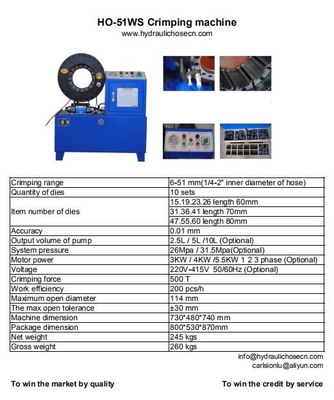 hose crimping machine / hose cutting machine /  hose skiving machine / hose pressing machine supplier